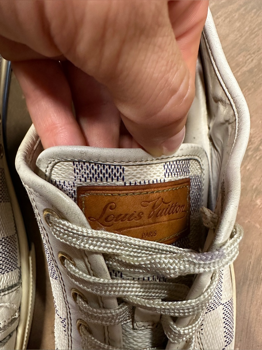 Louis Vuitton Damier Azur Low-Top Sneakers - Picture 7 of 10